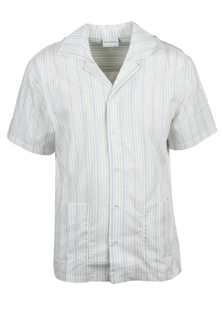 Drôle De Monsieur Cotton Shirt - White/Light Blue