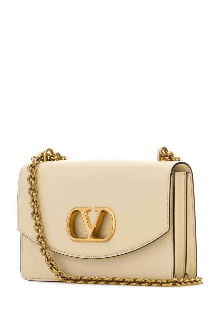 Valentino Garavani Ivory Leather Vain Shoulder Bag