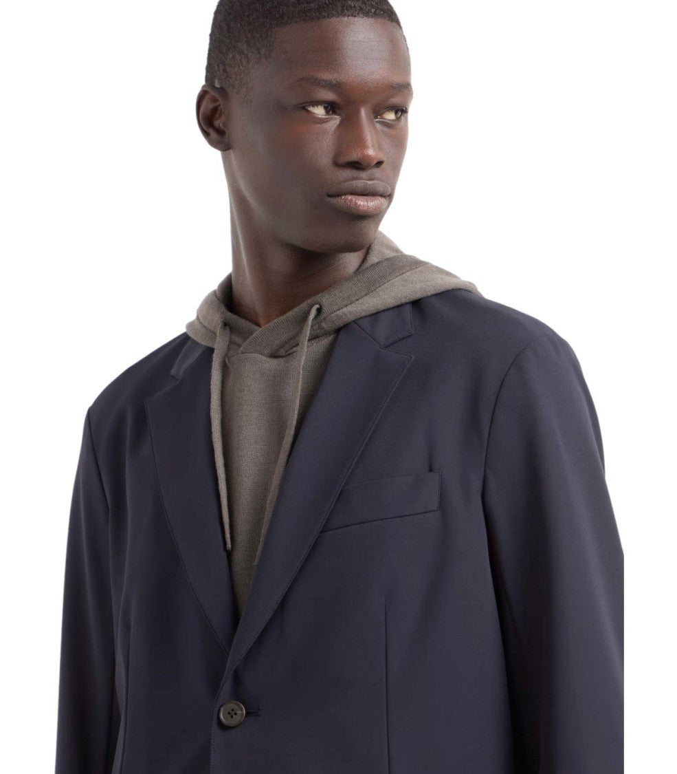 Emporio Armani Blue Single-Breasted Jacket