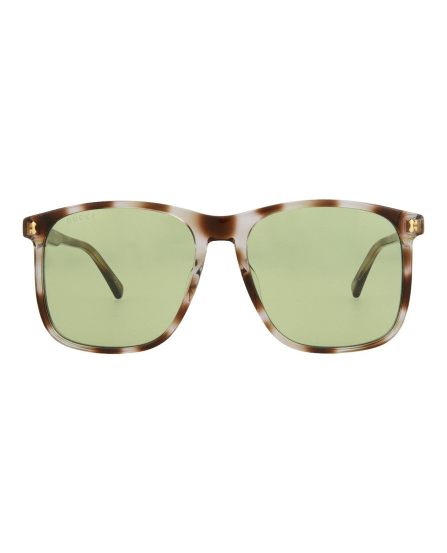 Gucci Square-Frame Acetate Sunglasses With Green-Tinted Lenses