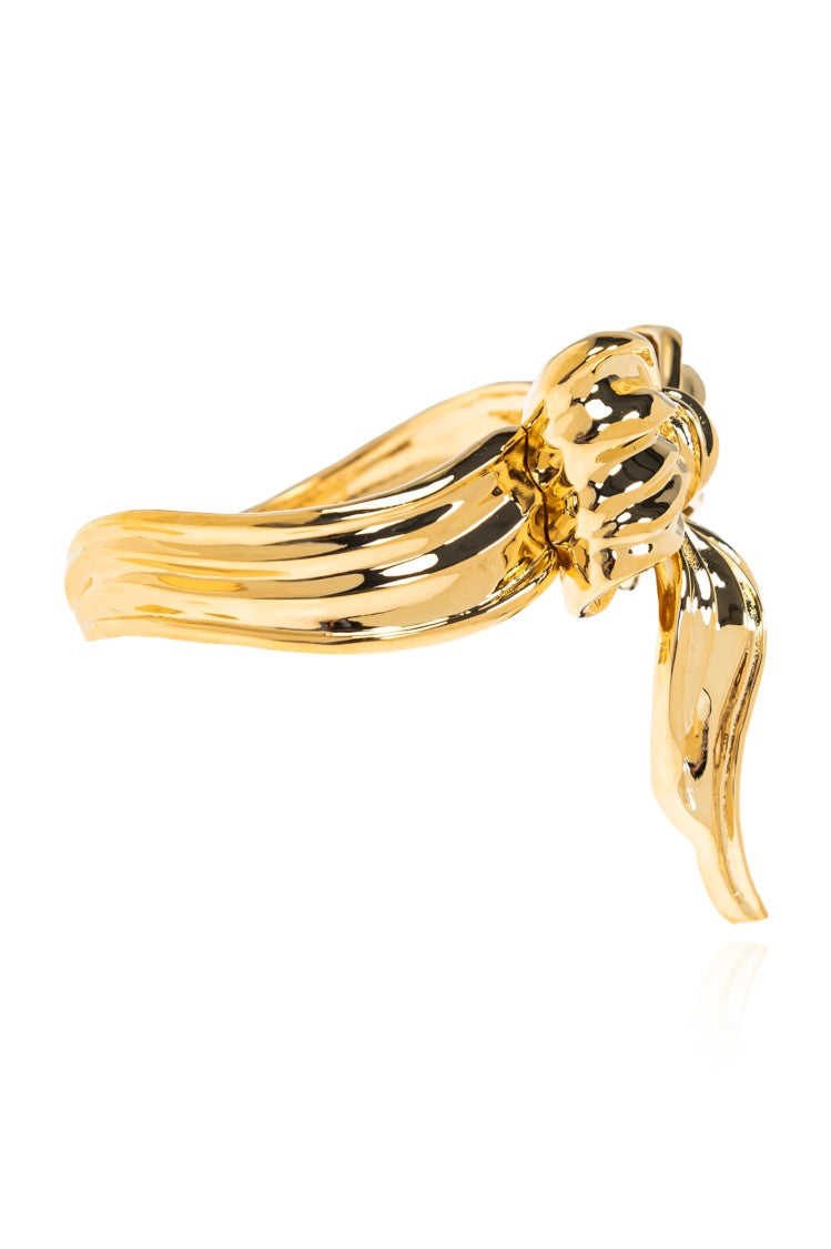 Dolce & Gabbana Bow-Shaped Brass Bracelet With Gold Finish