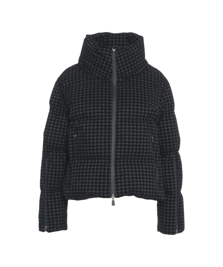 Herno Pied De Poule Short Puffer Coat