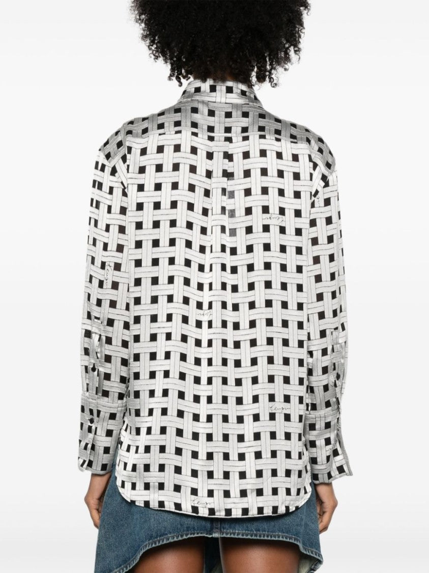 Kenzo Grey Satin Finish Top