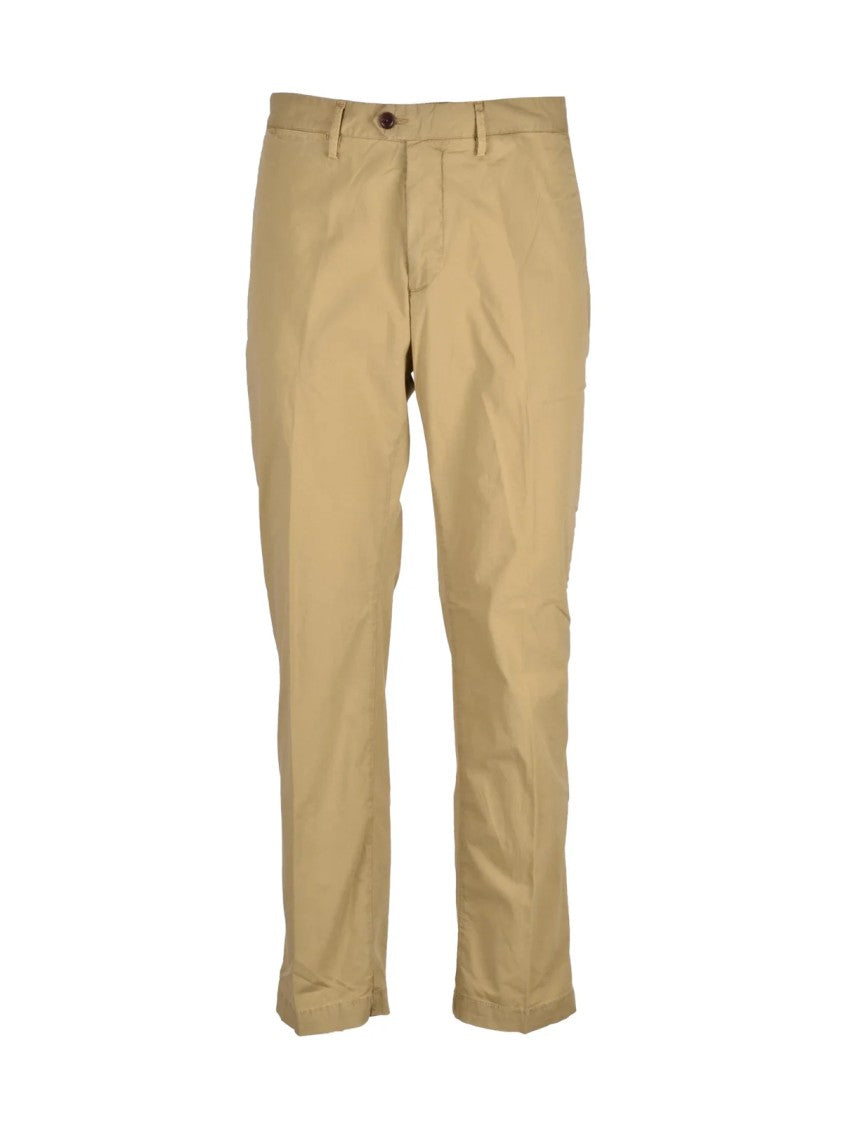 Modfitters Straight-Leg Stretch Fabric Pants With Versatile Khaki Tone