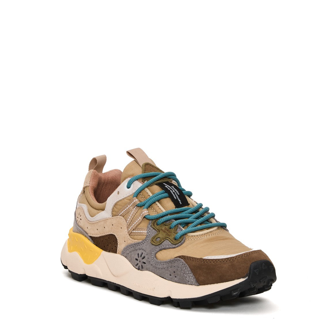 Flower Mountain Suede Accents And Trekking Laces Breathable Ripstop Sneakers
