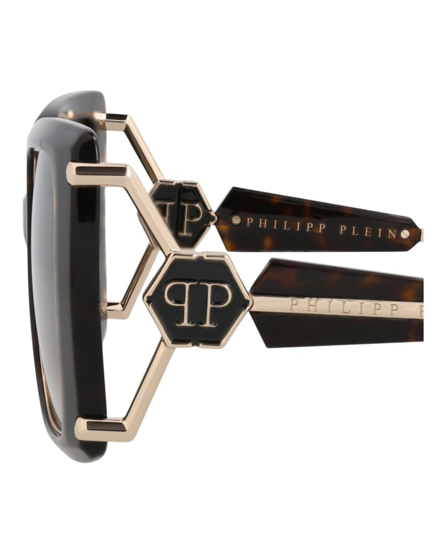 Philipp Plein Square-Frame Acetate Sunglasses With Saddle Nose Bridge