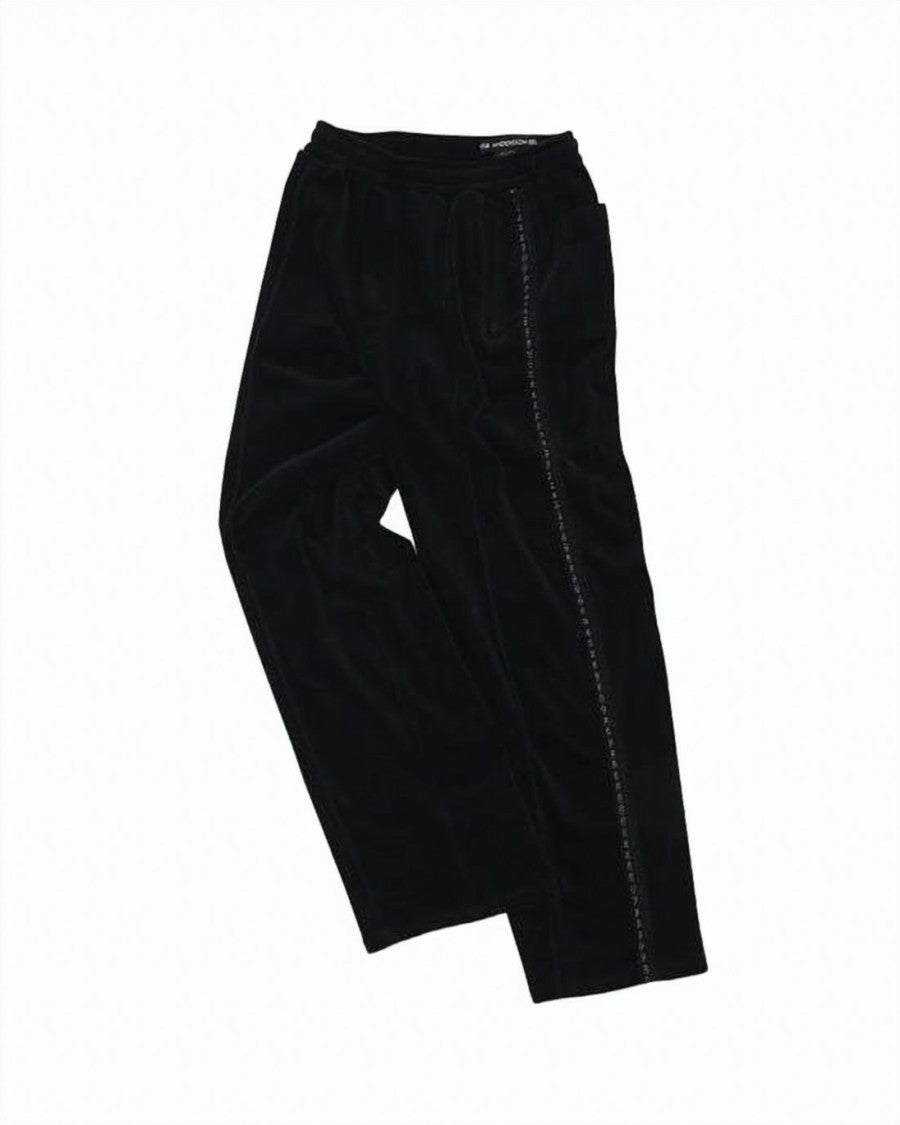 Andersson Bell Relaxed Fit Joggers With Velvet Texture And Decorative Trim