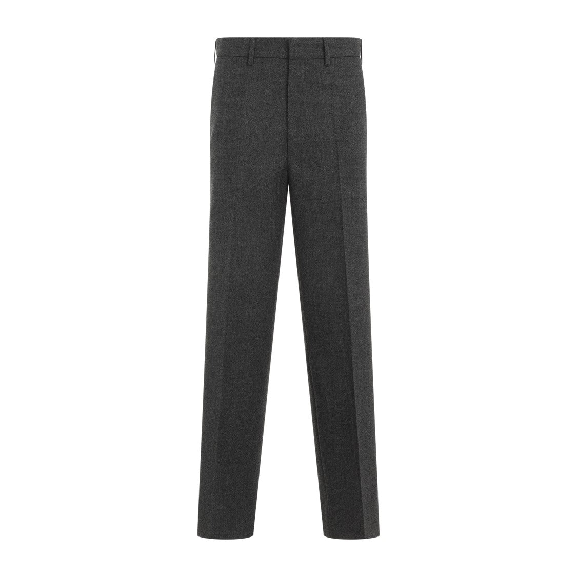 Miu Miu Grey Wool Trousers With Tailored Silhouette