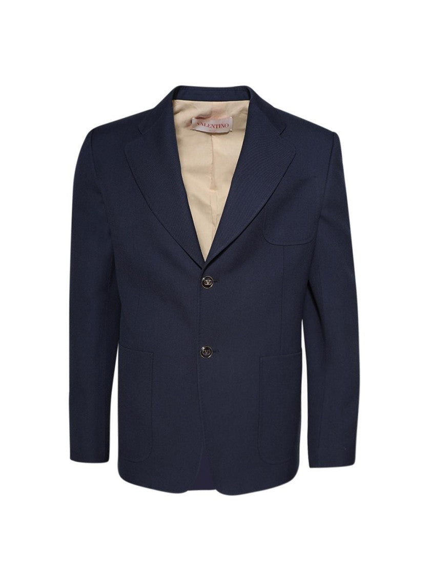 Valentino Single Breatsed Blazer - Indaco
