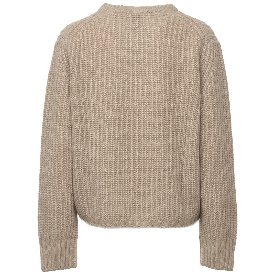 Allude Ribbed Cashmere Silk Boxy Crewneck Sweater