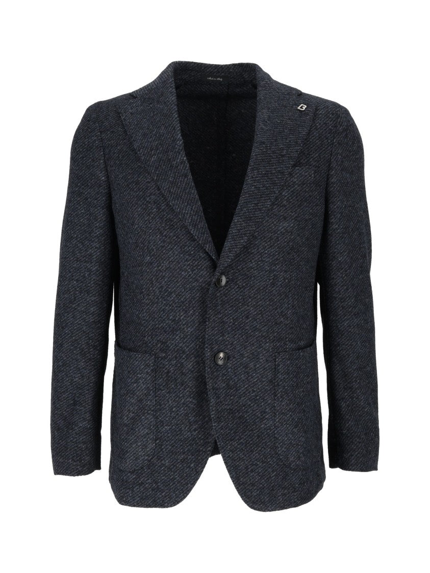 Breras Giacca Uomo Herringbone Tailored Blazer