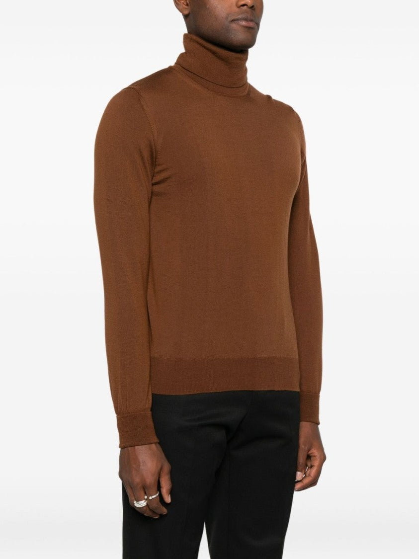 Alpha Studio Classic Merino Wool Turtleneck Sweater