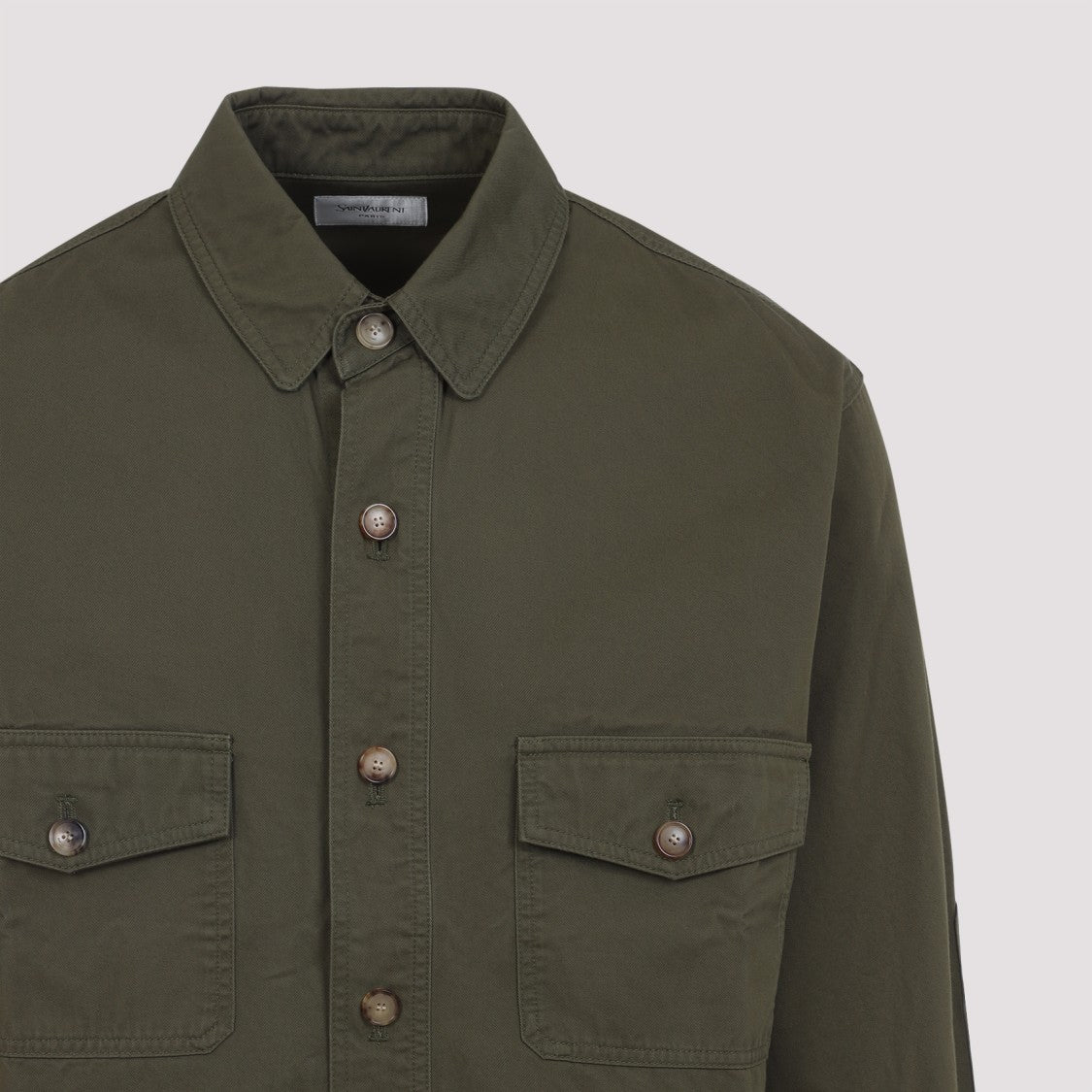 Saint Laurent Green Cotton Overshirt