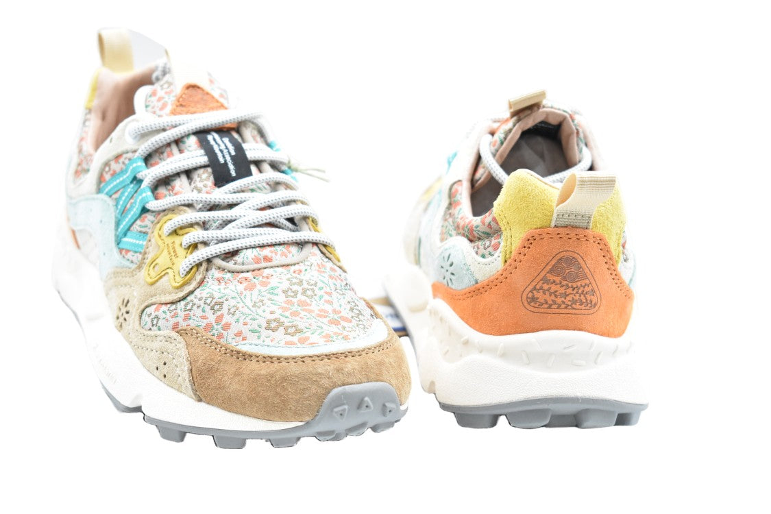 Flower Mountain Low-Cut Shoes With Suede And Floral Accents