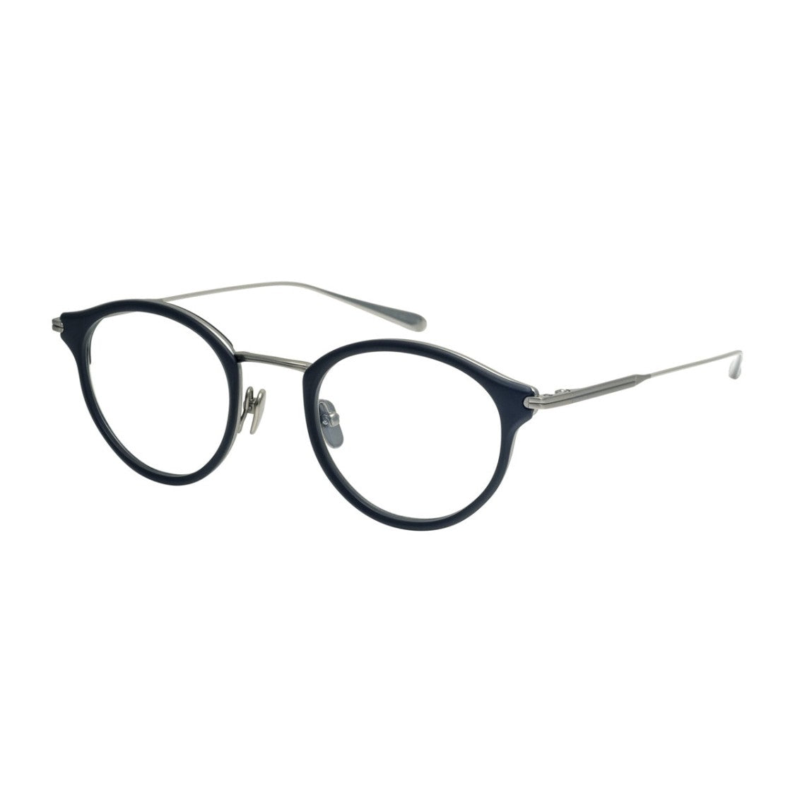 Masunaga Black Grey Titanium-Acetate Eyeglasses