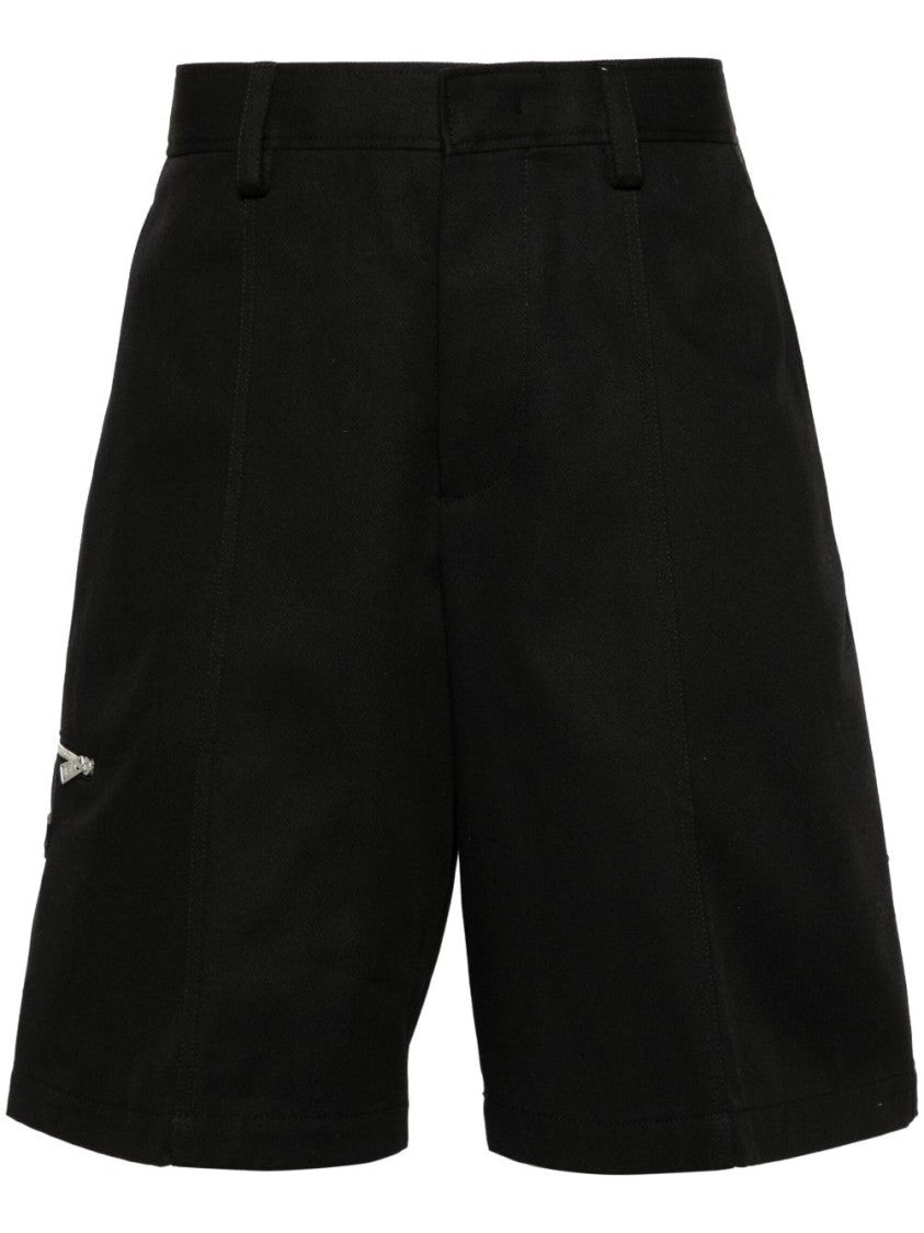 Lanvin Cotton Twill Black Shorts