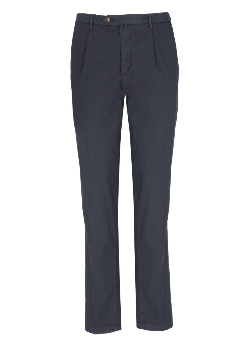 Briglia 1949 Blue Bg21 Flap Pockets Straight-Leg Pants