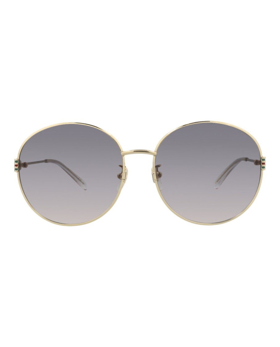 Gucci Round-Frame Metal Sunglasses
