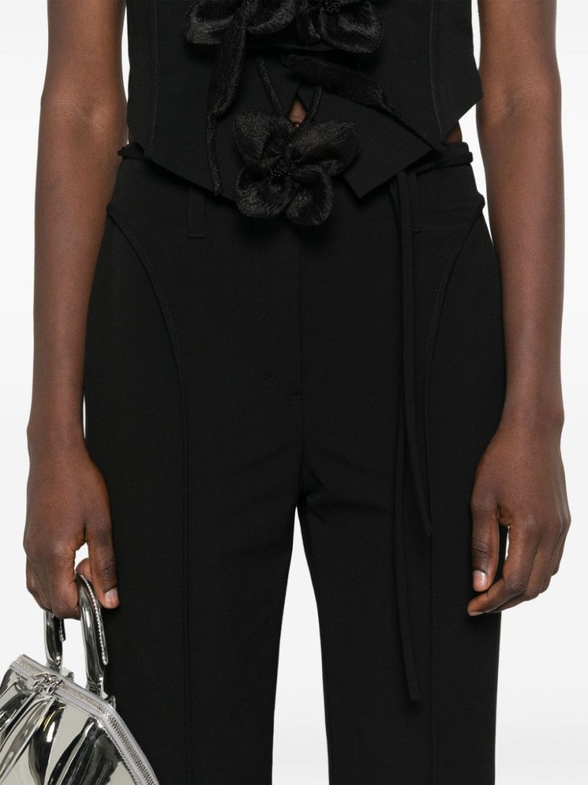 Rotate Black Flared High-Waist Pants