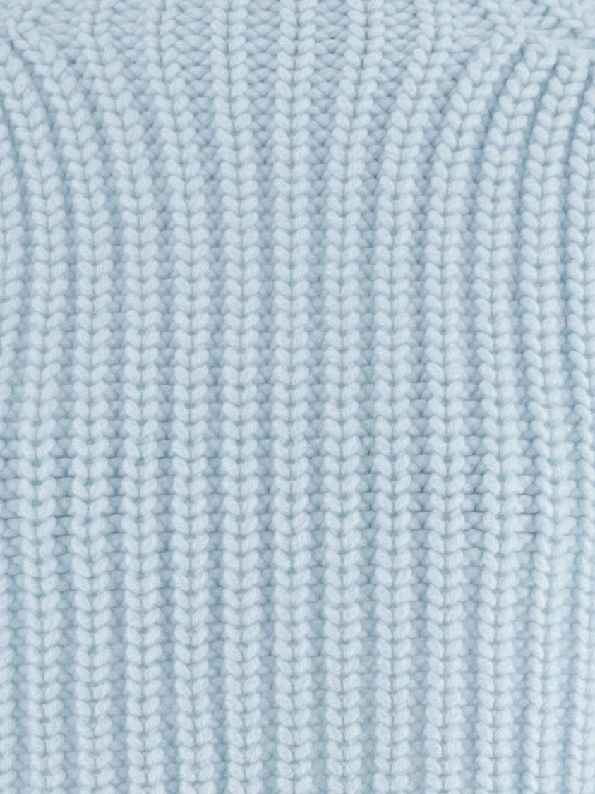 Sa Su Phi Pale Blue Ribbed Cashmere Neck Warmer