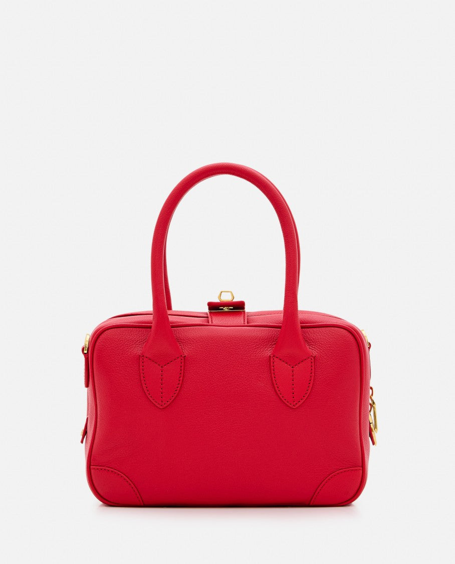 Golden Goose Red Leather Handbag With Detachable Strap