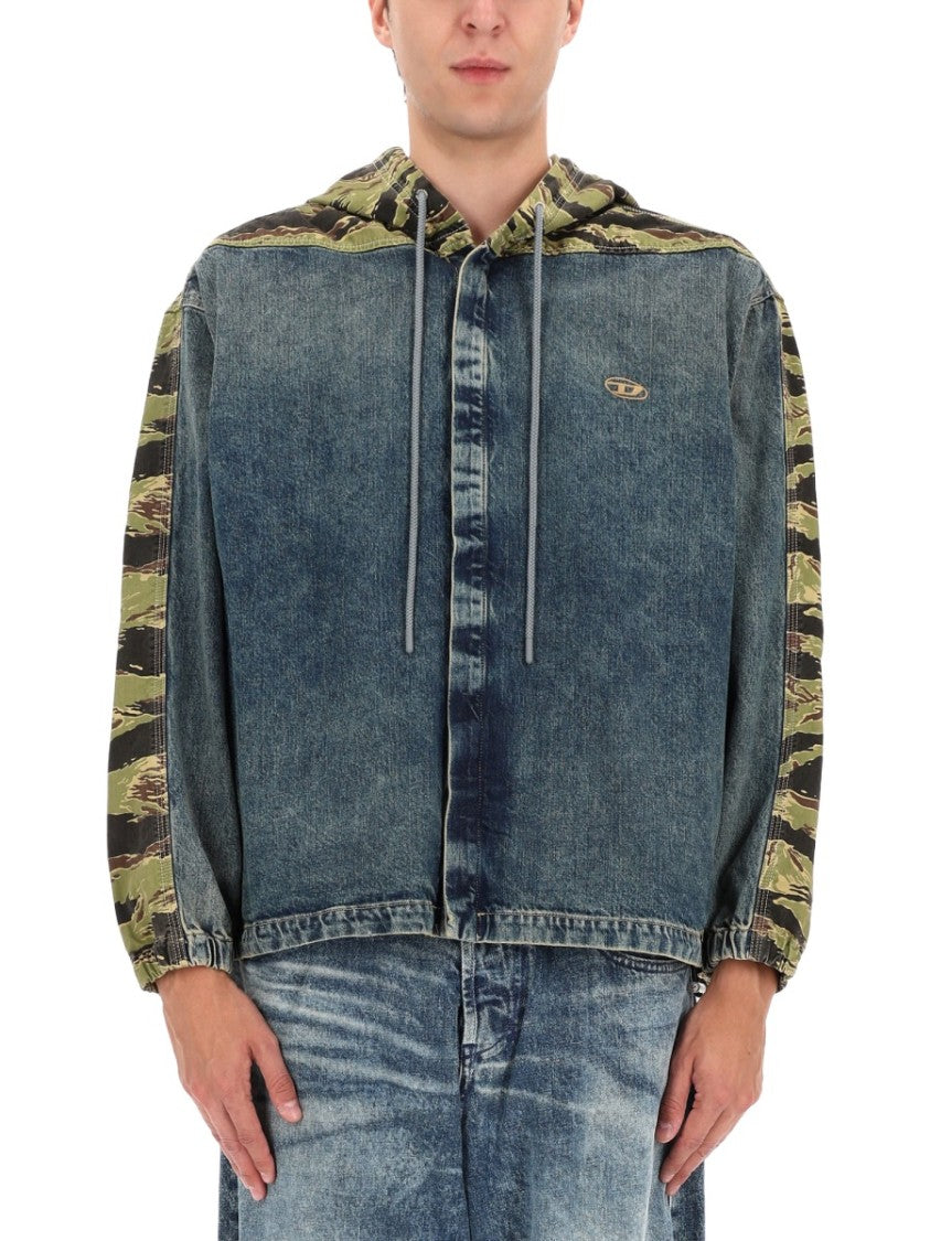 Diesel Camouflage Hooded Denim Jacket