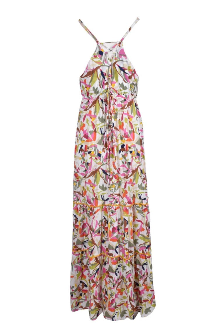 Gil Santucci White Viscose Long Dress