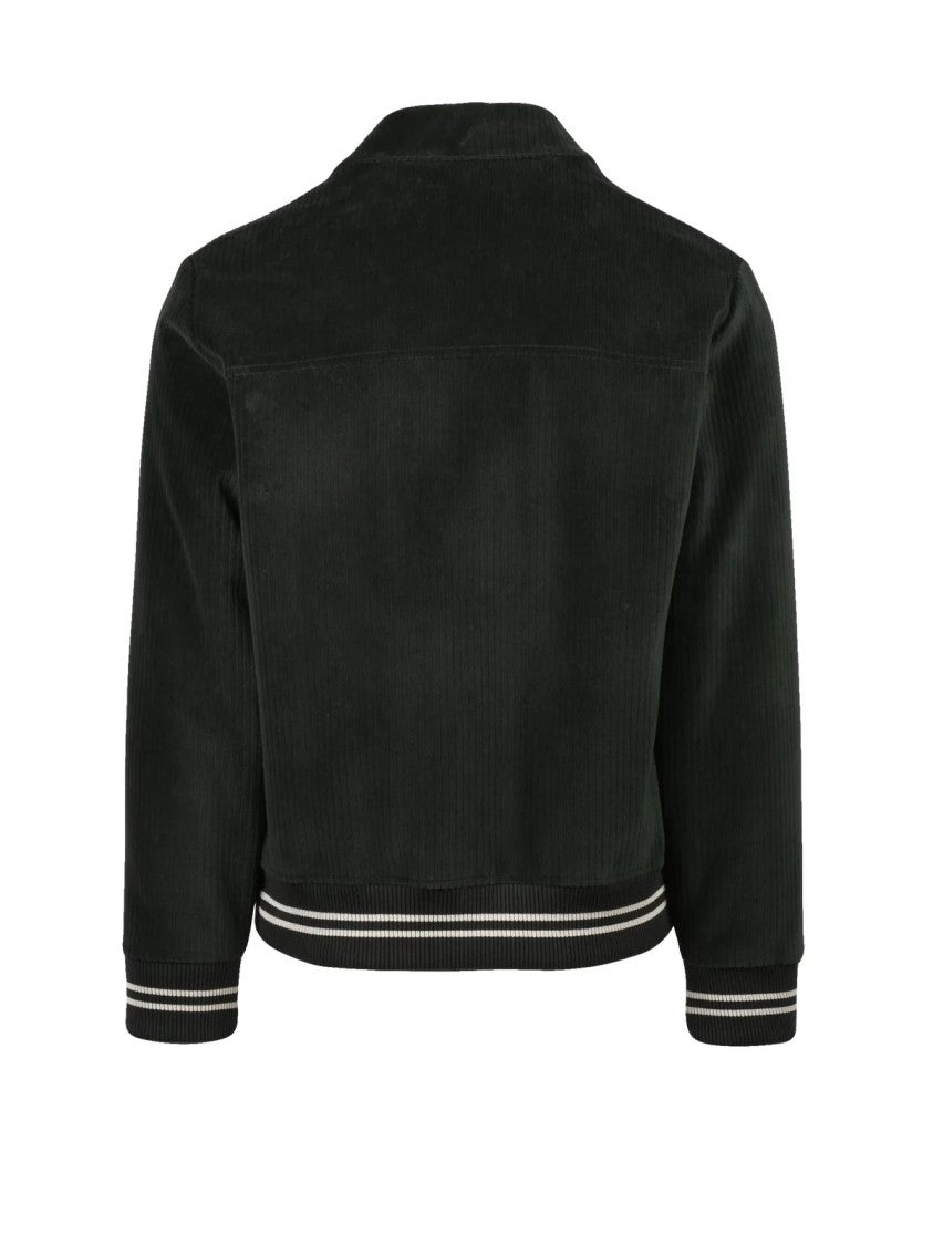 Circolo 1901 Forest Green Cotton-Blend Varsity Coat