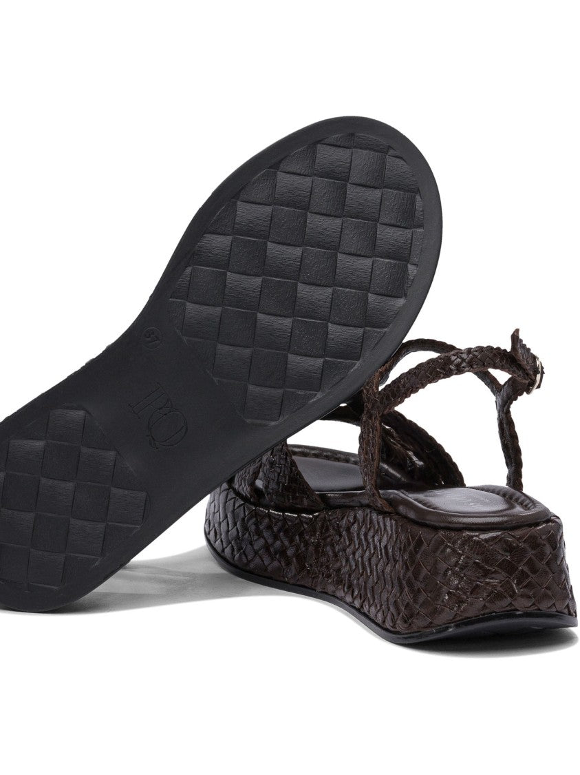 Pons Quintana Woven Sandals With Adjustable Strap And Platform Sole