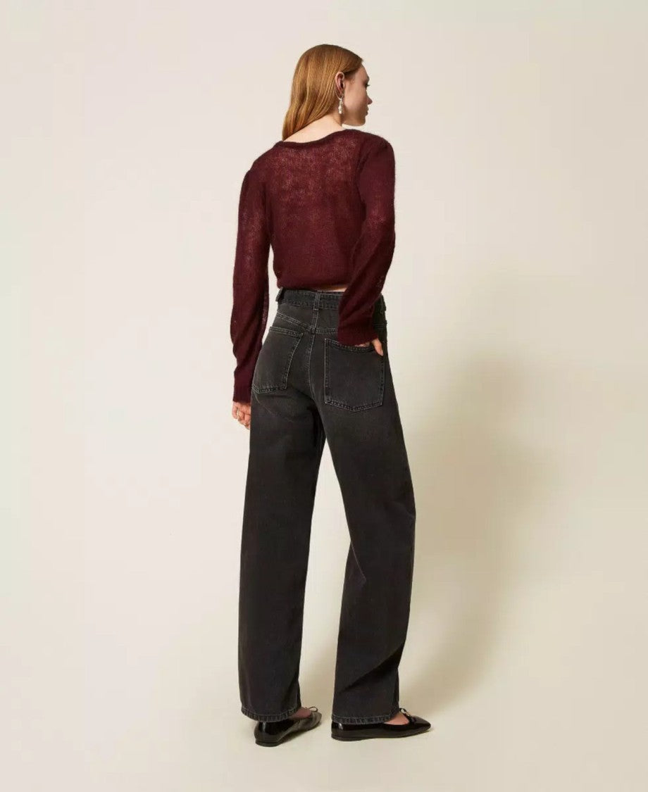 Twin-Set Wide-Leg Balloon Jeans