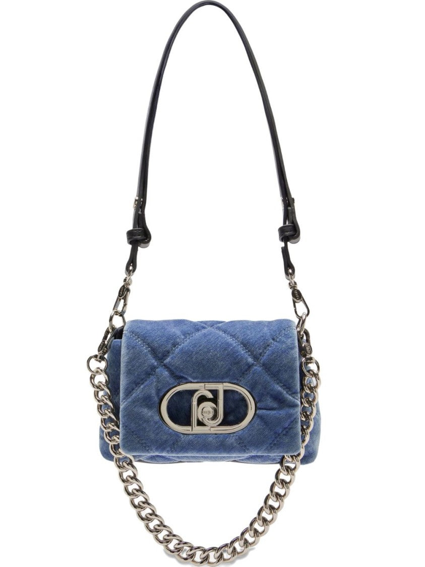Liu Jo Quilted Shoulder Bag With Metal Logo And Versatile Straps