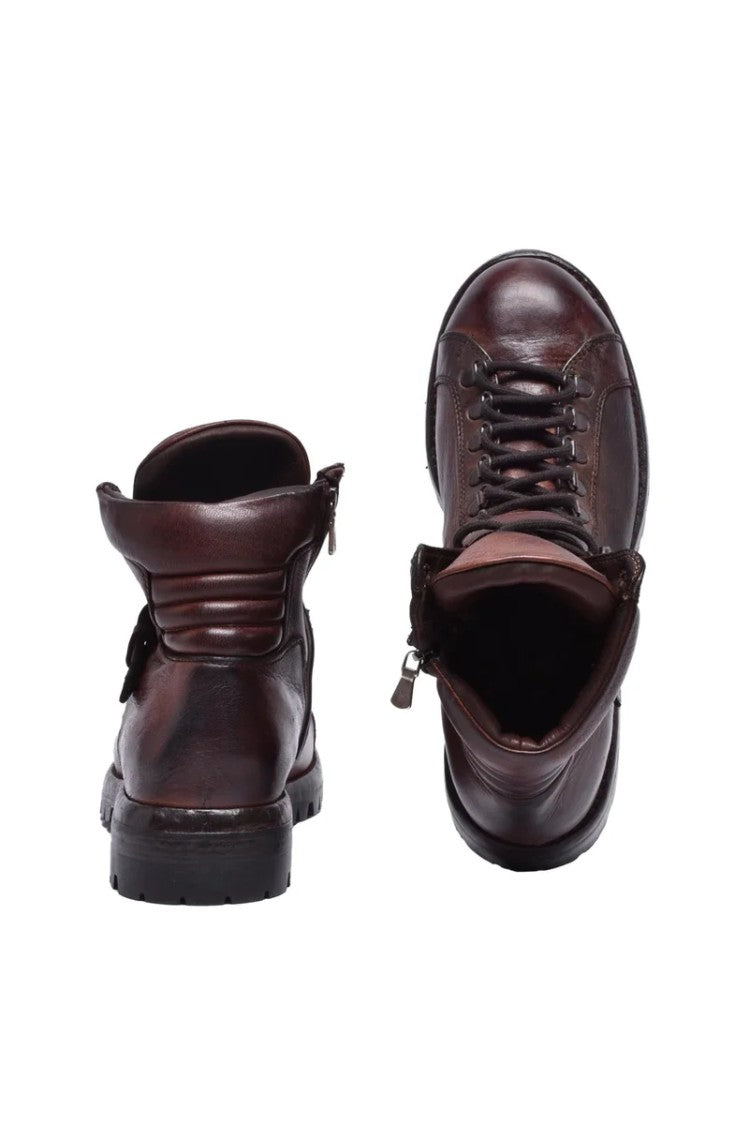 Eleventy Lace-Up Boots - Brown