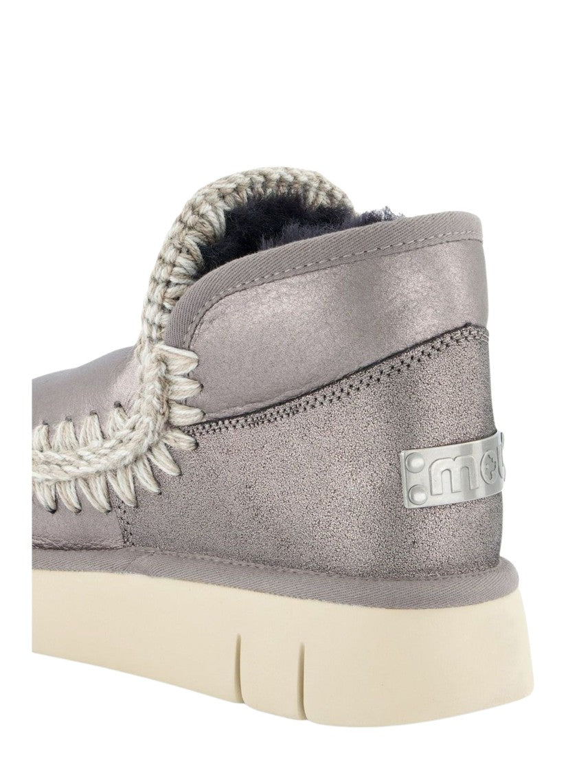 Mou Eskimo Bounce Silver Sheepskin Boots