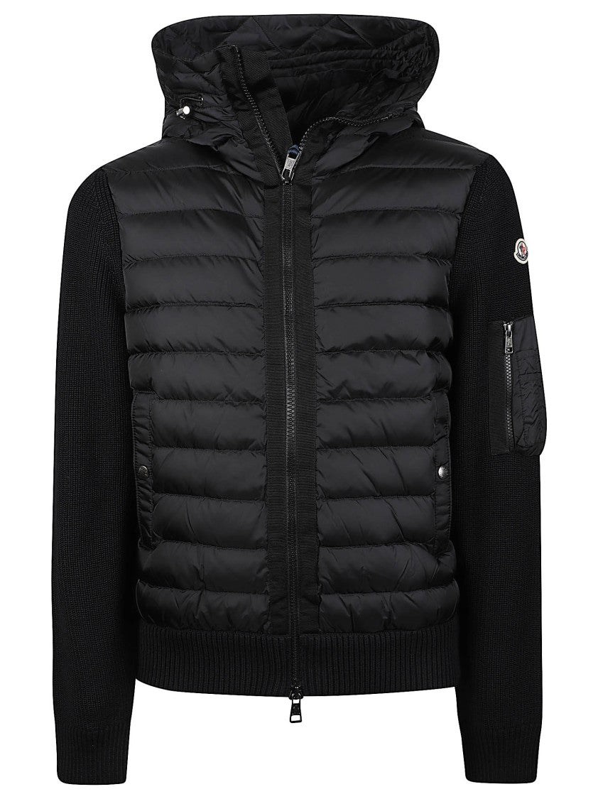 Moncler Tricot Quilted Acrylic-Blend Cardigan