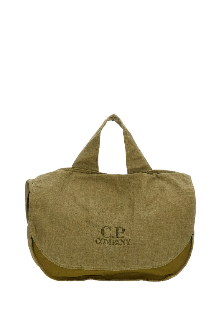 C.P. Company Green Raffia Shopping Bag