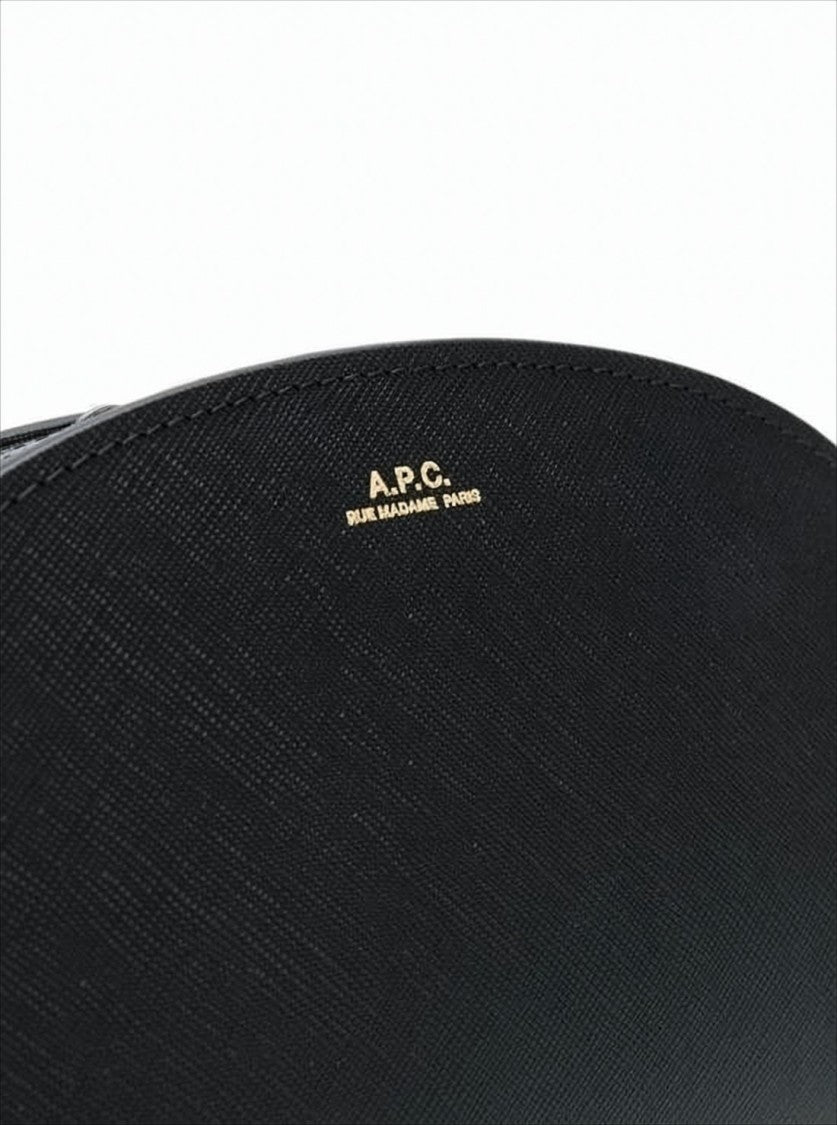 A.P.C. Textured Cowhide Leather Shoulder Bag