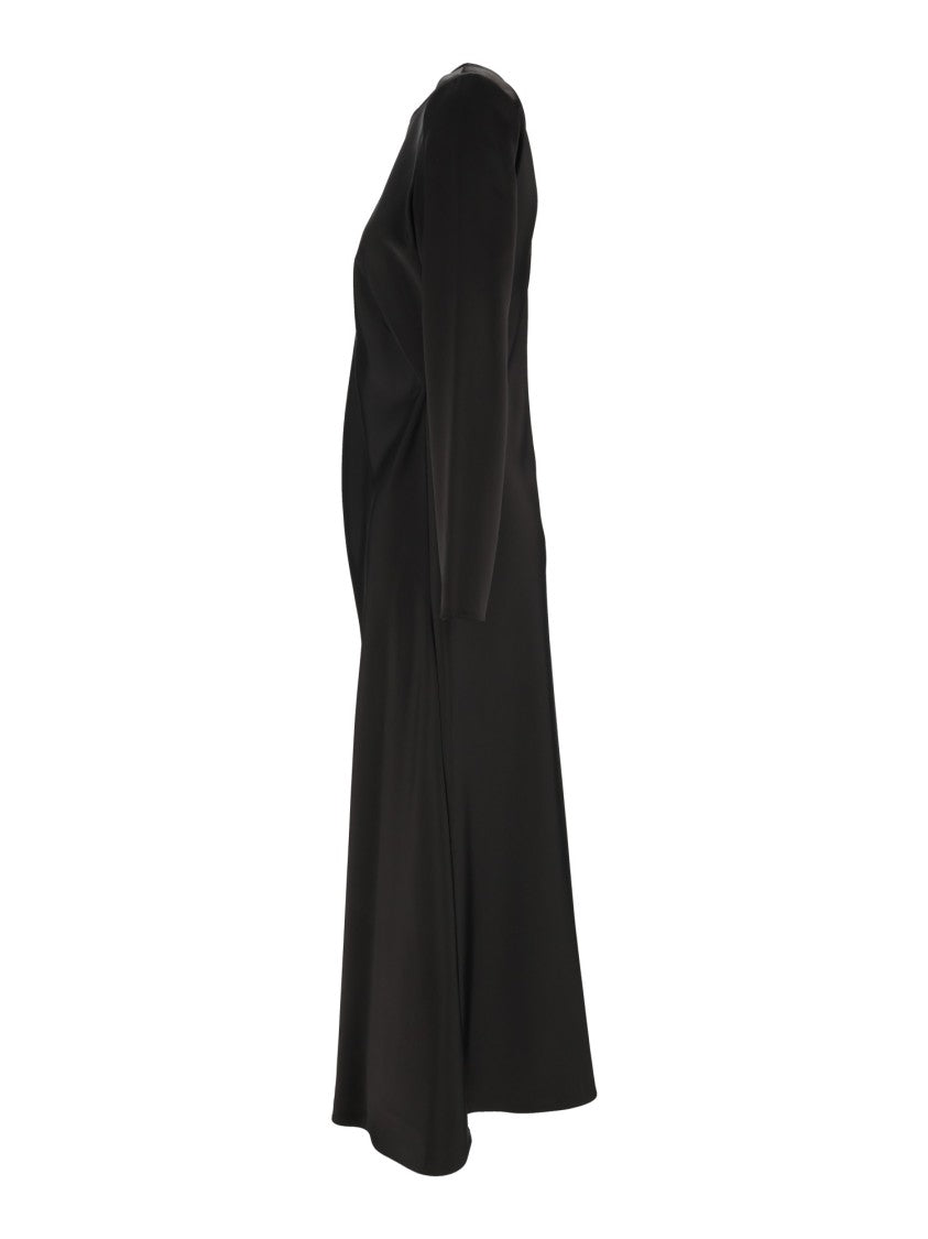 Emporio Armani Long-Sleeve Smooth Midi Dress