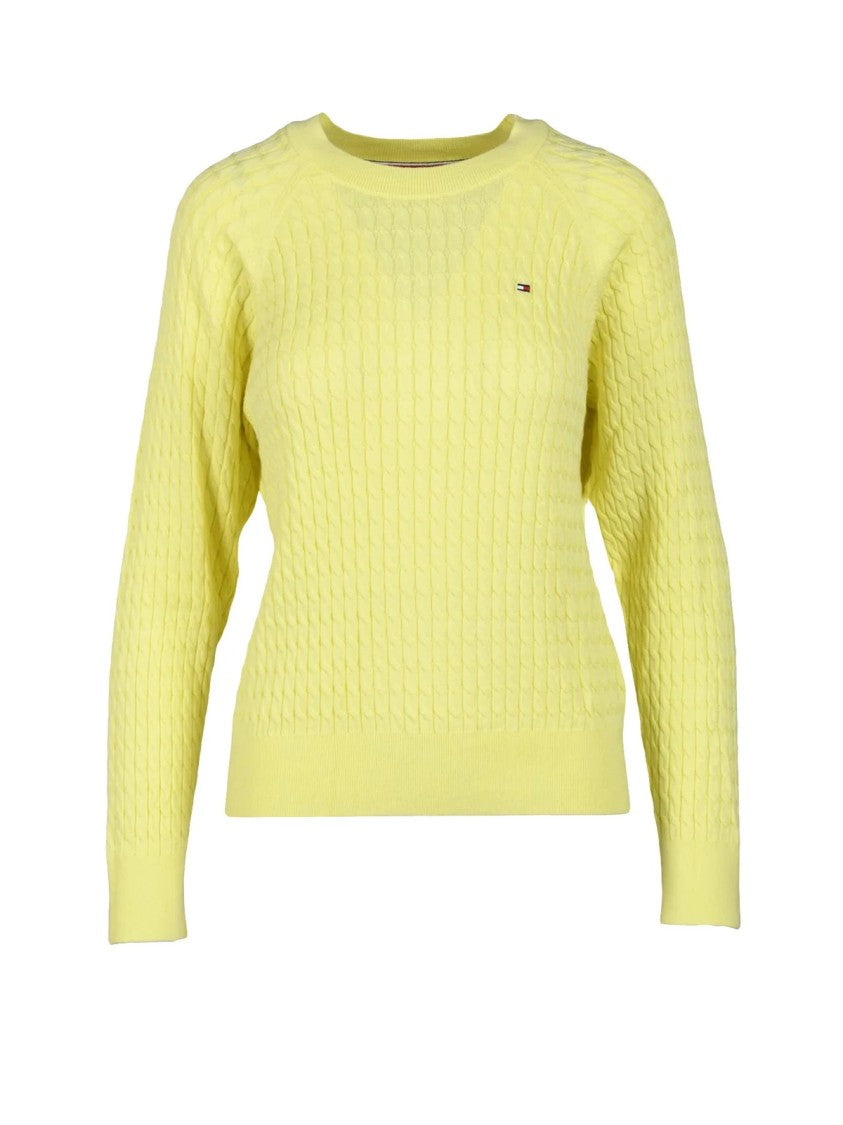 Tommy Hilfiger Yellow Cable Knit Sweater
