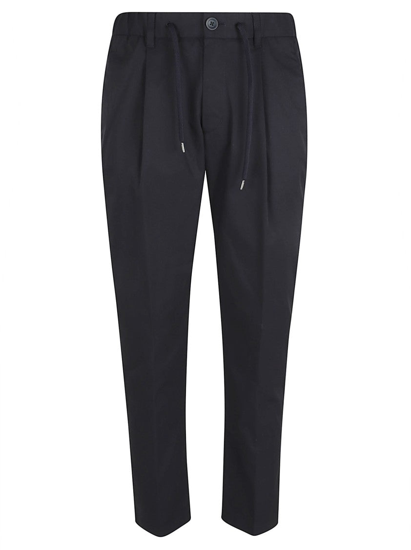 Herno Relaxed Fit Blue Trousers
