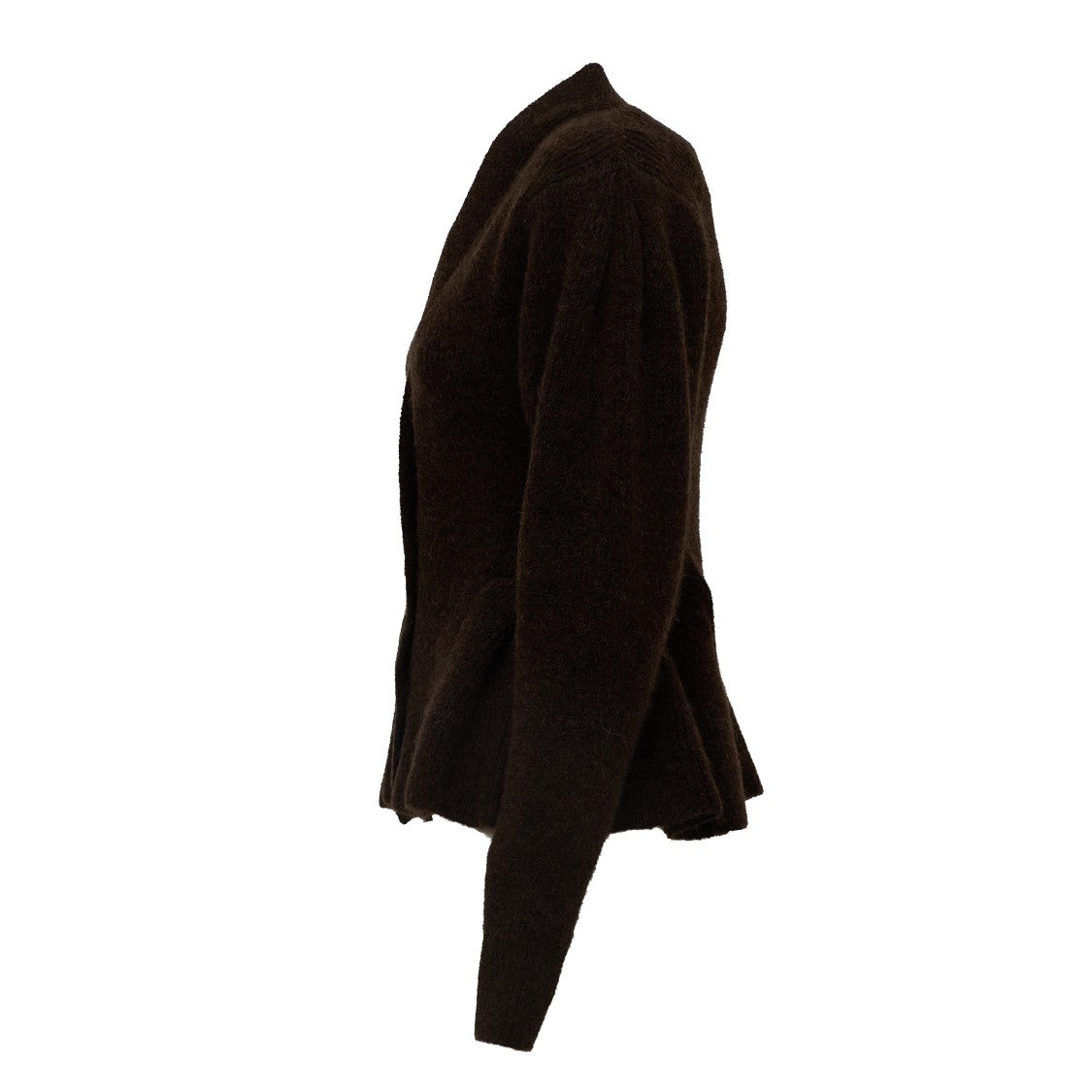 Rotate Pivot V-Neck Peplum Knit Cardigan