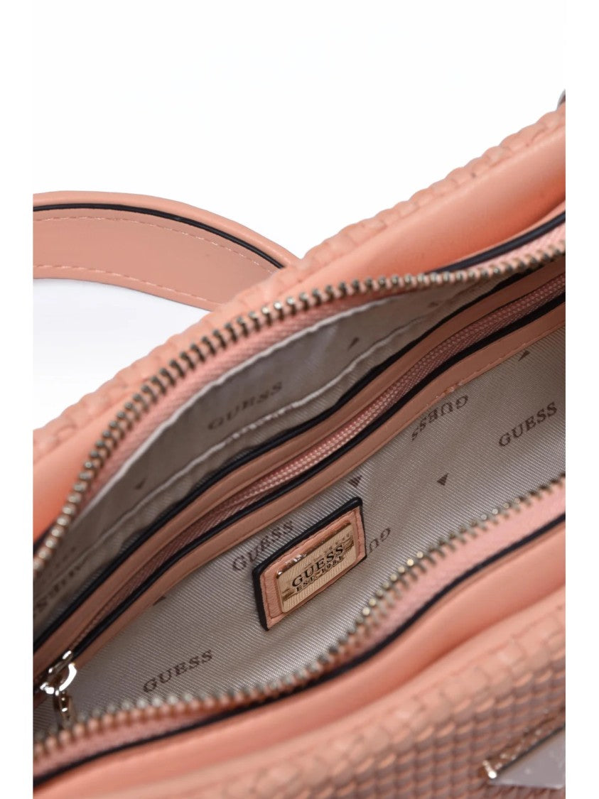 Guess Pink Polyurethane Chain Shoulder Bag