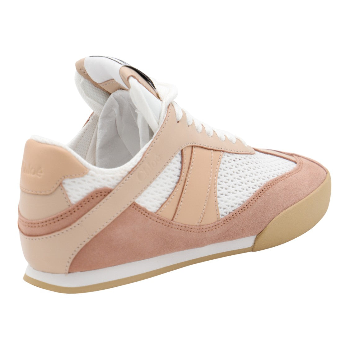 Chloé Luxe Mesh And Suede Sneakers
