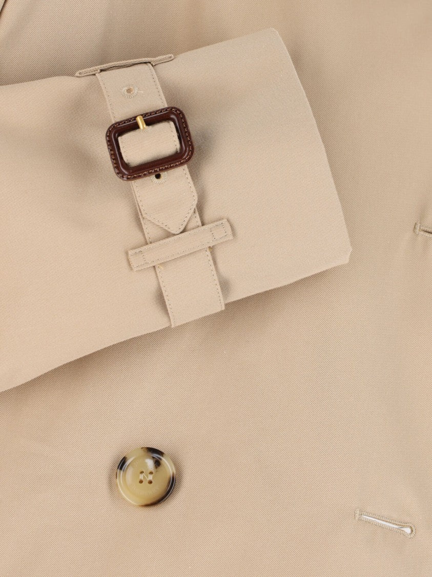 Burberry Beige Cotton Heritage Kensington Trench Coat