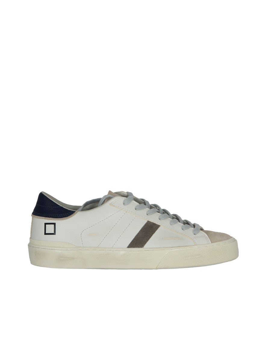 D.A.T.E Hill Low Scratch White/Blue Sneakers