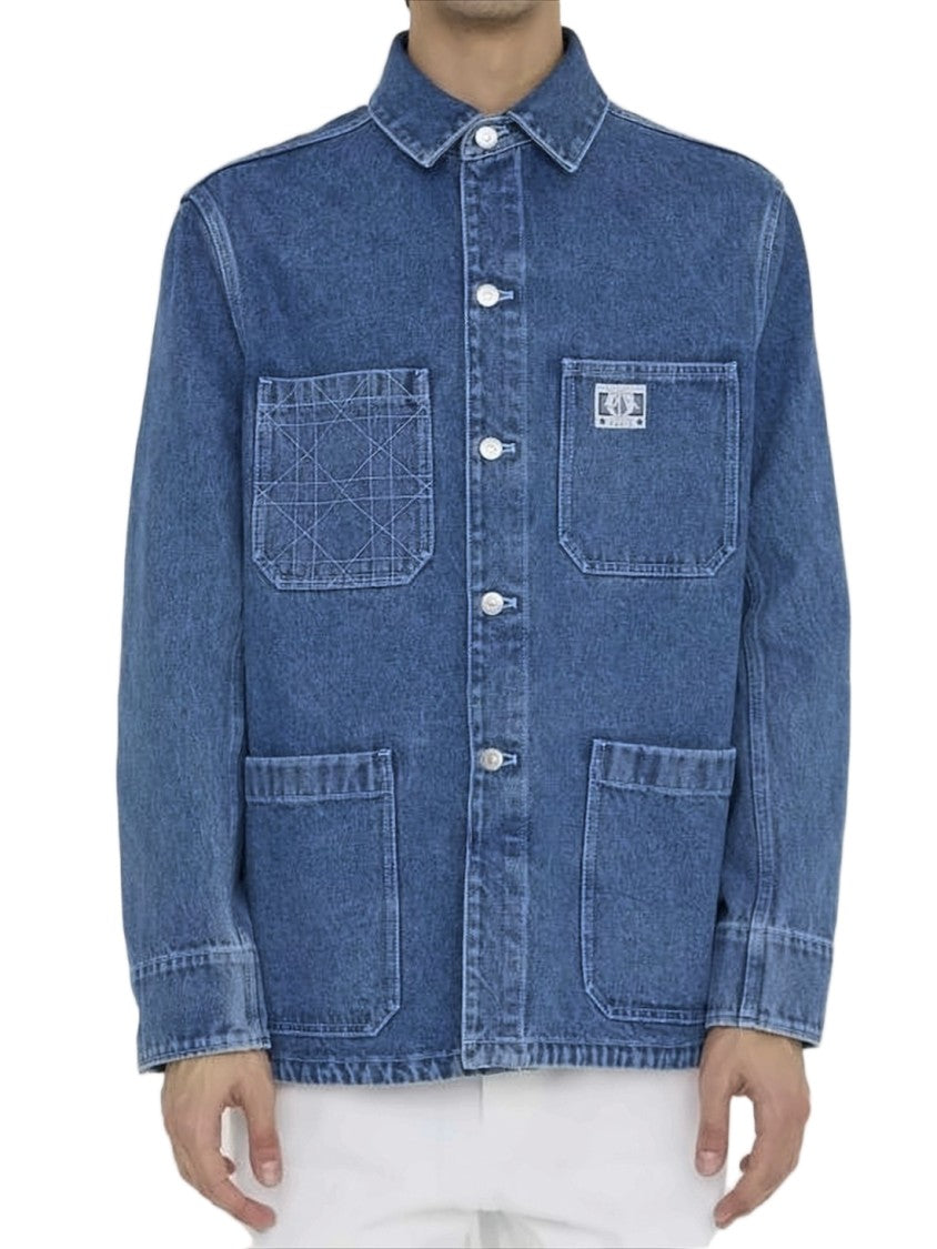Christian Dior Denim Jacket With Button-Up Front