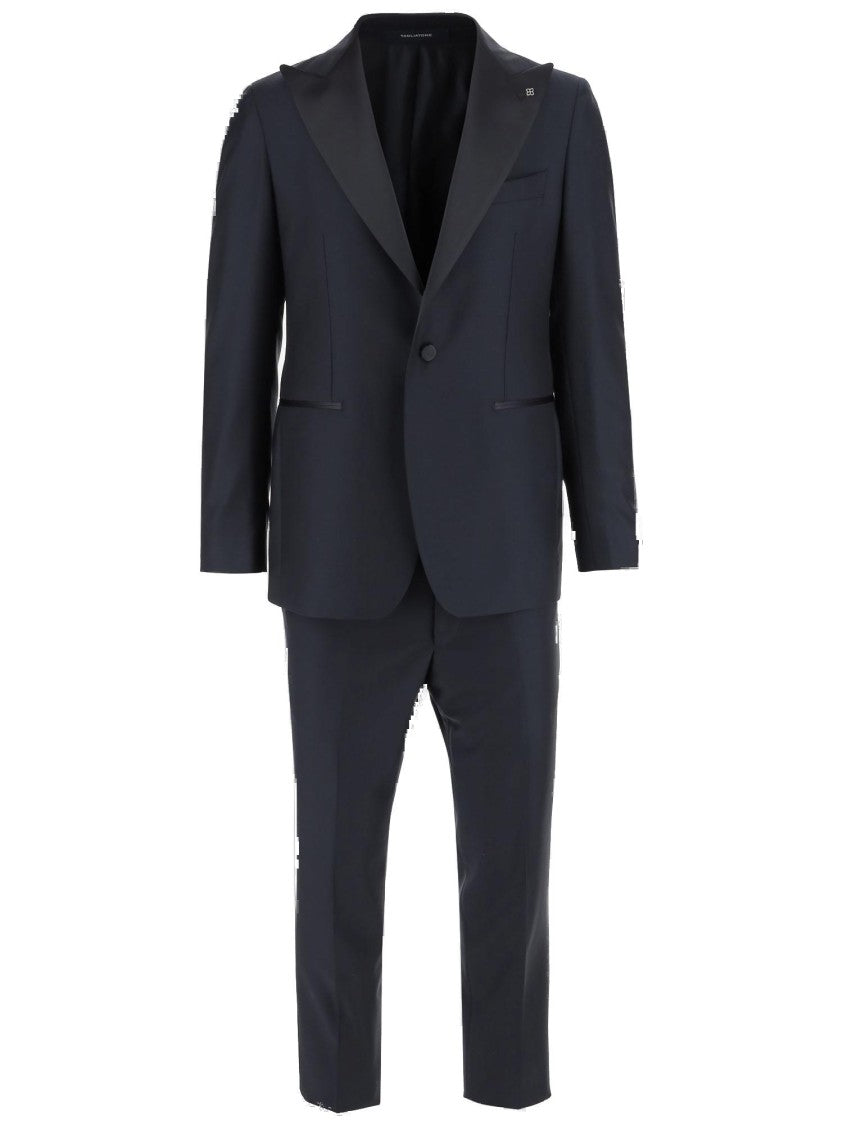 Tagliatore Single-Breasted Wool Dress With Spear Reversed Elegance