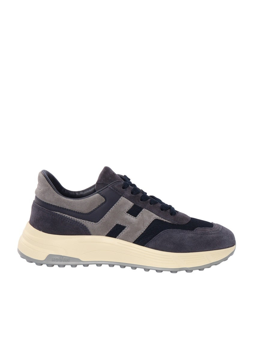 Hogan Grey Suede Panel Sneakers