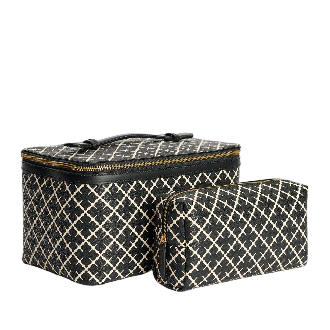 By Malene Birger Black/White Floral Print Vanity Bag