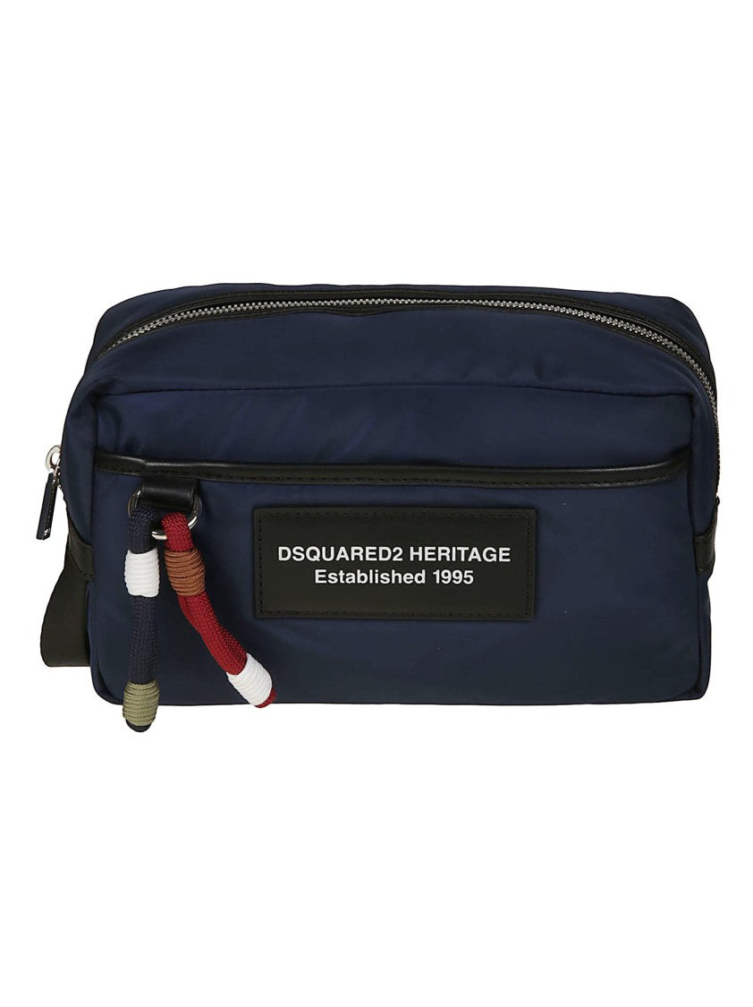 Dsquared2 Navy Heritage Polyester Clutch