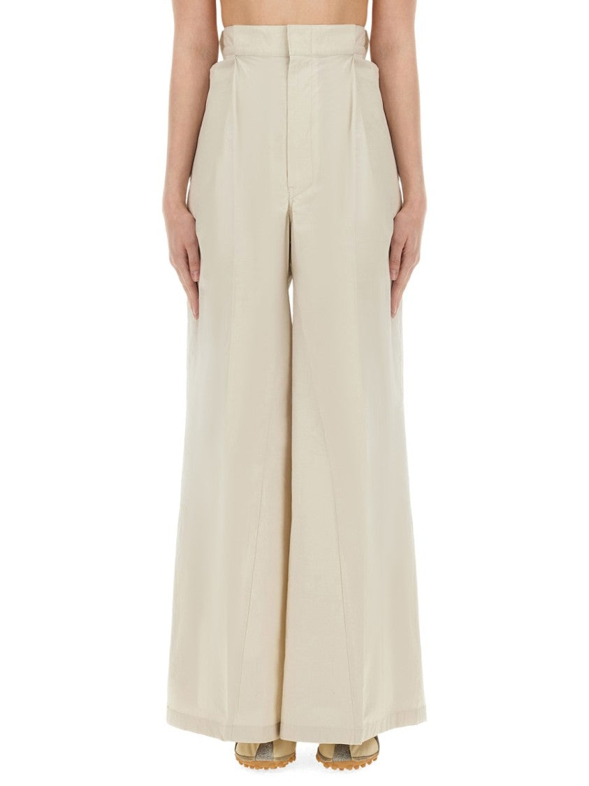 Maison Margiela High-Waisted Wide-Fit Pants With Pleated Detailing